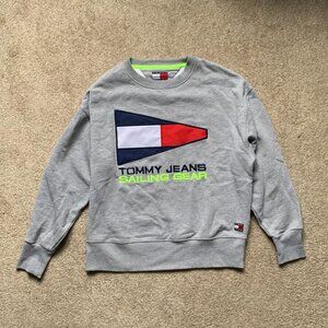 Tommy Jeans Sailing Gear Big Logo Grey Sweatshirt